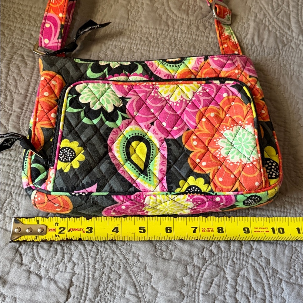 Vera Bradley Floral Quilted Shoulder crossbody Bag Purse Wallet - Picture 10 of 11